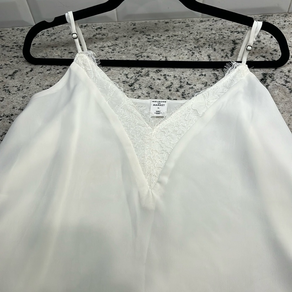 Melrose and Market from Nordstrom lace cami fully lined light cream xl